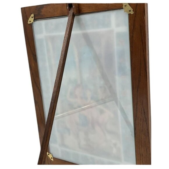 Vintage Porcelain Panel Italian Hand-Painted Framed 17” x 12” Ladies in Garden - Picture 4 of 4